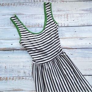 Anthropologie Puella Striped Dress Sleeveless Tank USA Open Back Gothic Womens S